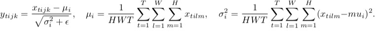 Batch Normalization Equations